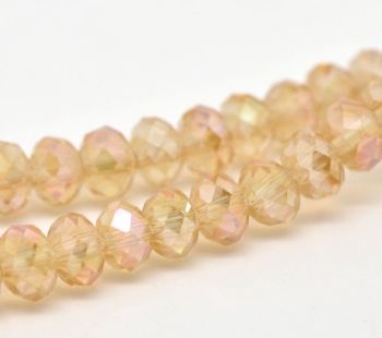 Champagne Faceted Rondelle Bead - From £1.50 per string