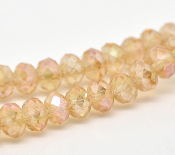 Champagne Faceted Rondelle Bead