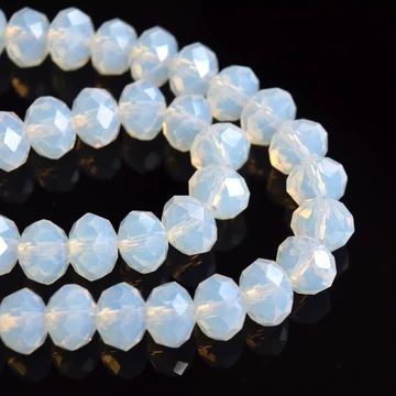Opal White Faceted Rondelle Bead - From £1.50 per string