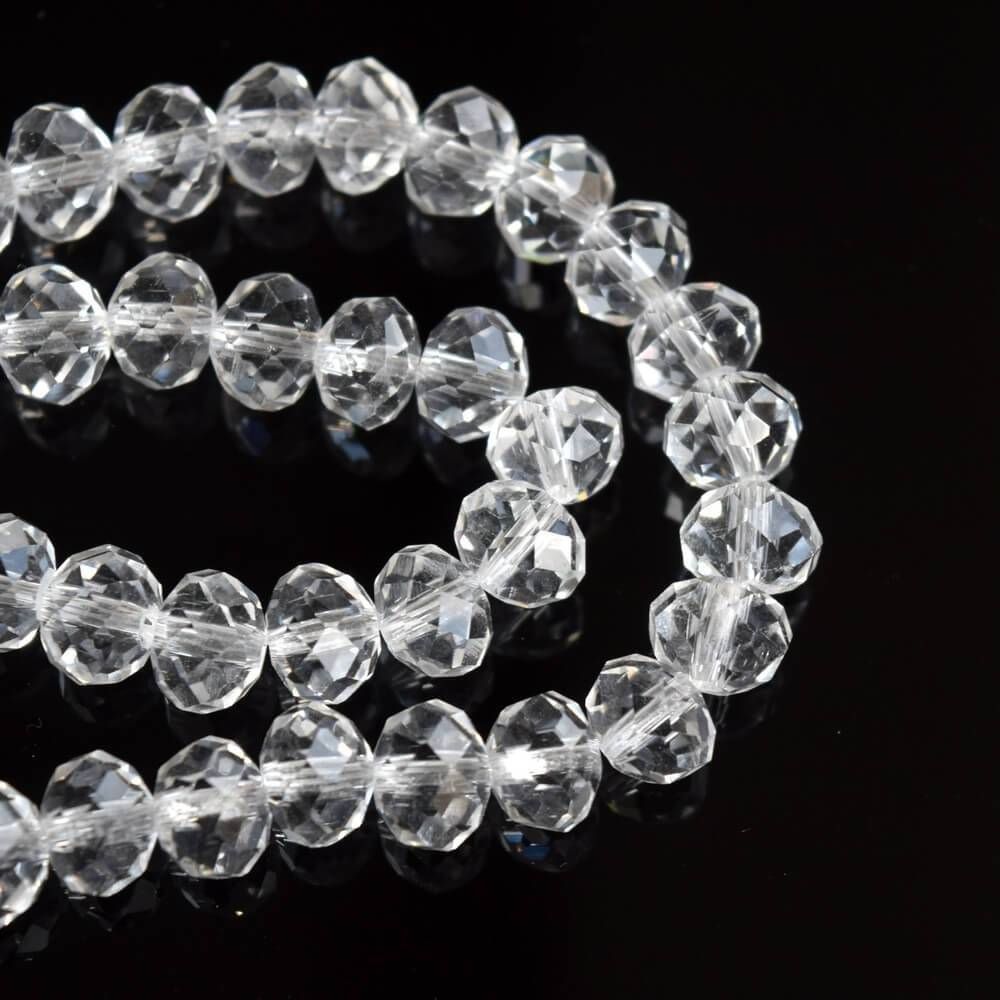 Clear Faceted Rondelle Bead