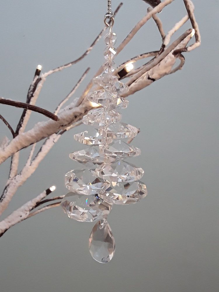 Clear Crystal Tree Decoration