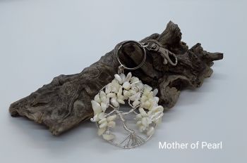Mother Of Pearl Tree Of Life Bag Charm/Keyring