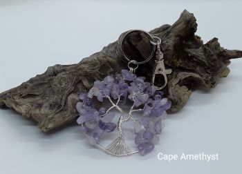 Cape Amethyst Tree Of Life Bag Charm/Keyring