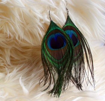 Peacock Feather Earrings