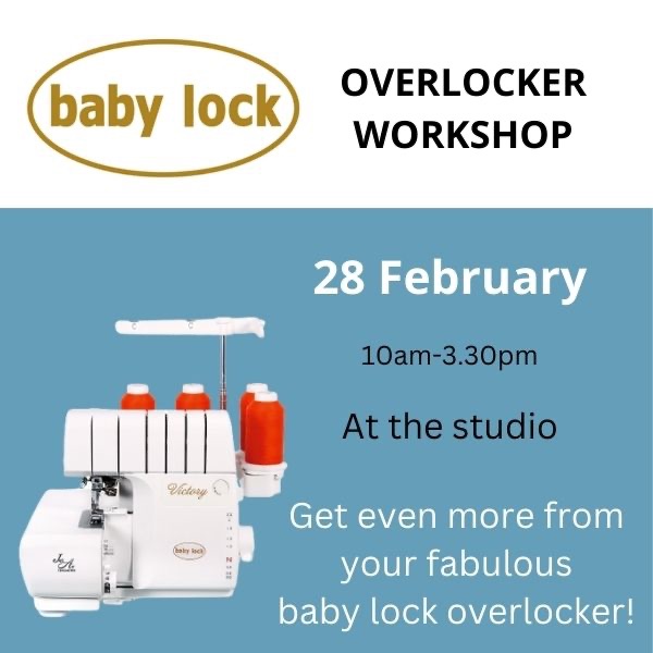 baby lock overlocker workshop at the studio 28 February