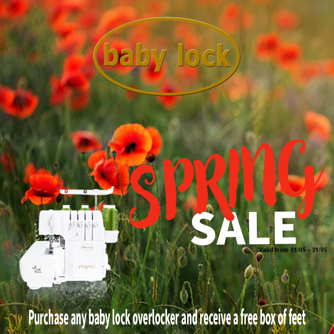 Free foot set with any overlocker during May