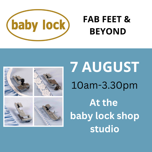 baby lock workshop at the studio 12 June