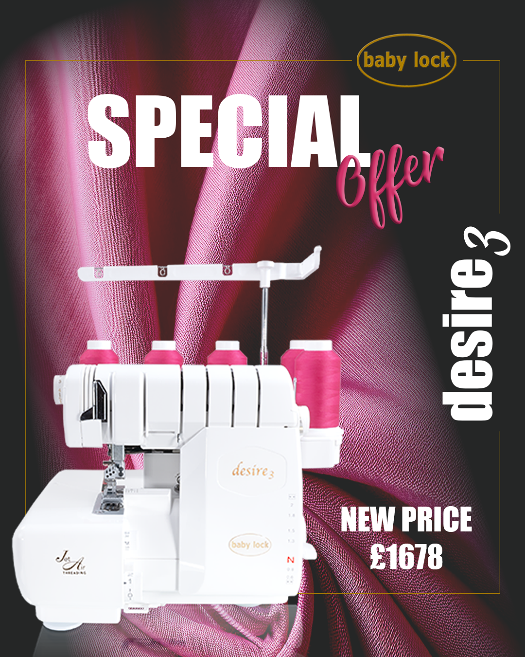 Baby lock Desire3 new reduced price