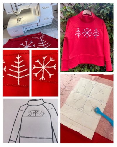 baby lock Christmas jumper using the primo
