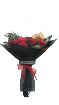 Red Rose Valentine’s Bouquet - 12 Premium Red Roses  