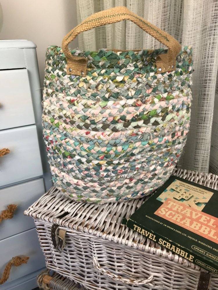 Large green bag with stud detail