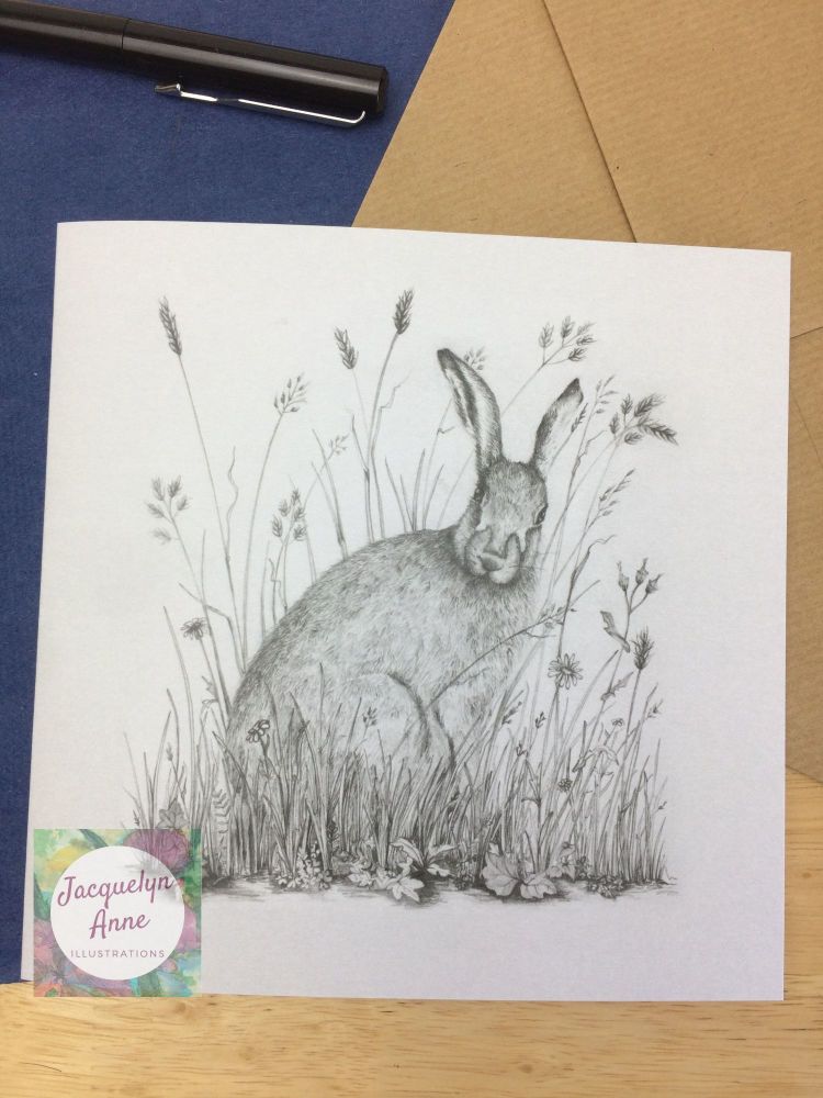 Brown Hare Greetings Card