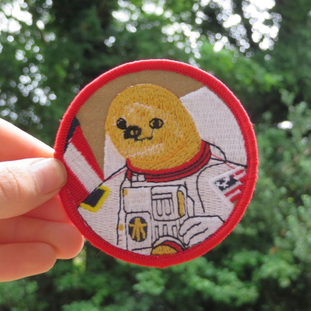 Sloth Astronaut Iron-On Patch