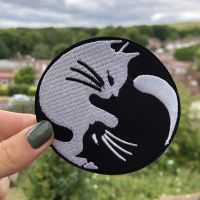 Yin Yang Cat Iron-On Patch