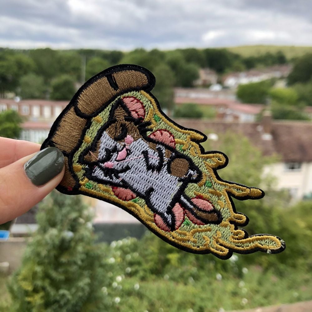 Pizza Cat Iron-On Patch