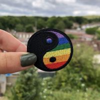 Rainbow Yin Yang Iron-On Patch