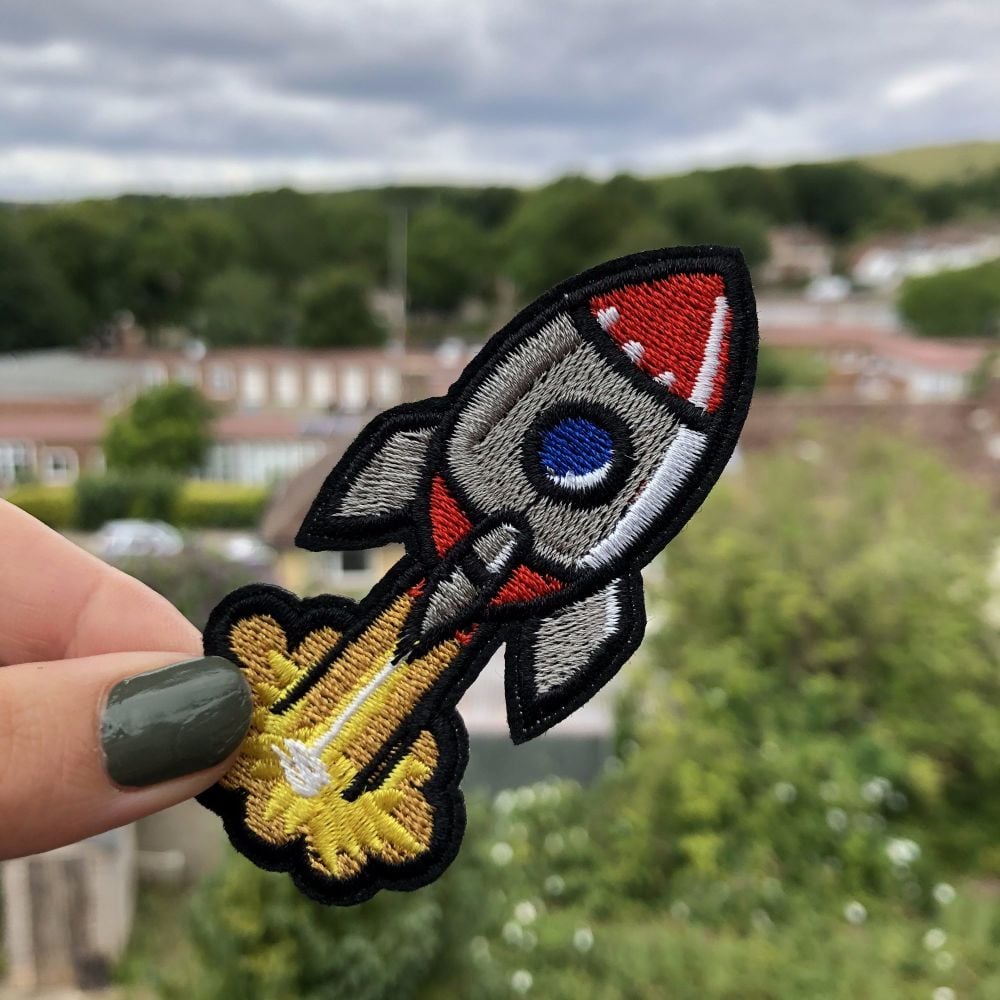 Rocket Ship - Space Iron-On Patch