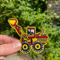 Yellow and Red Tractor Iron-On Patch