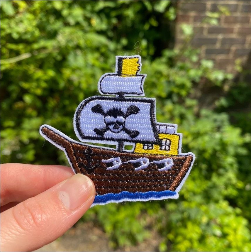 Pirate Ship Iron-On Patch