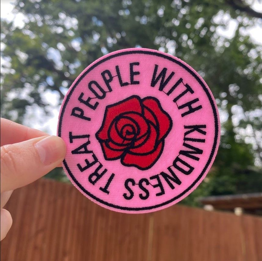 Treat People With Kindness Statement Iron-On Patch