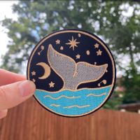 Scenic Whale Iron-On Patch