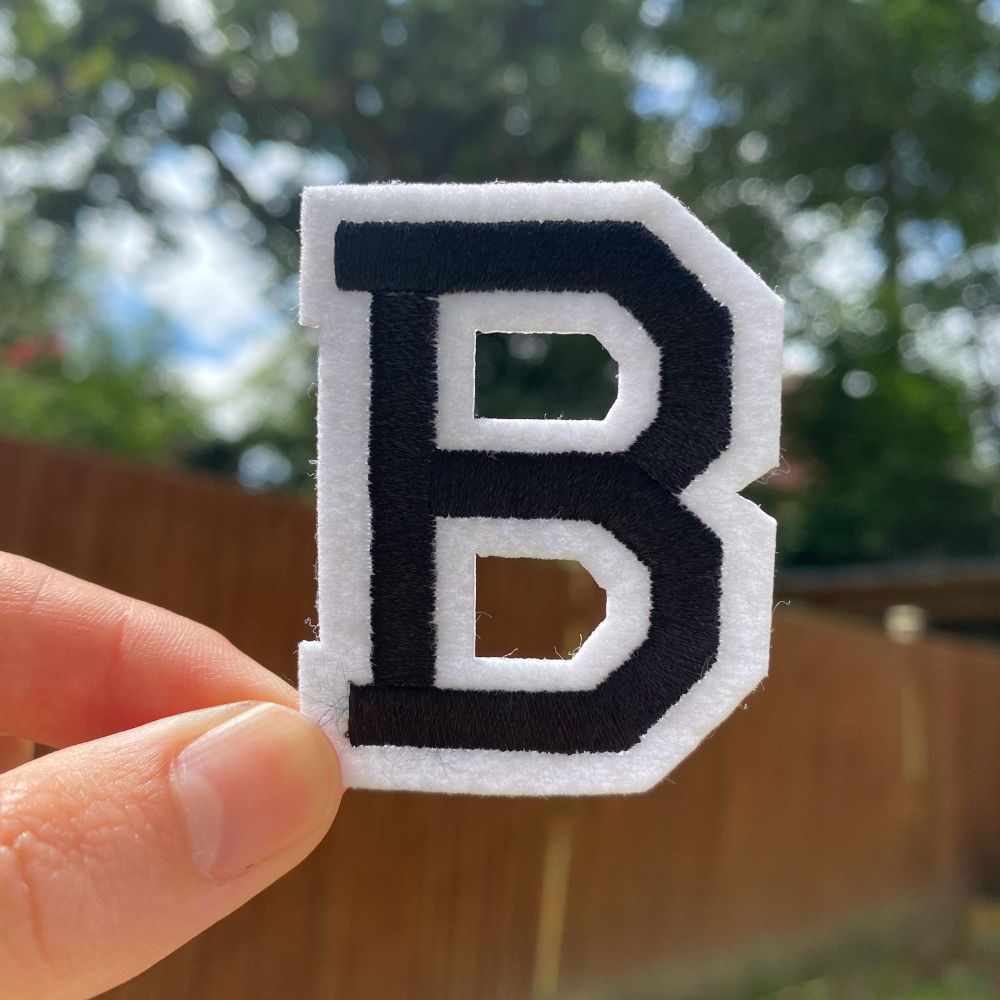 B - Iron On Letter Patch