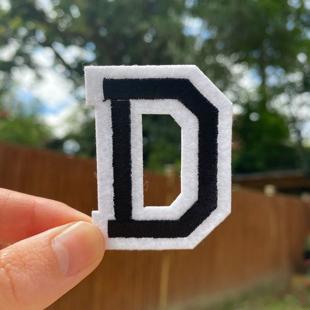 D - Iron On Letter Patch