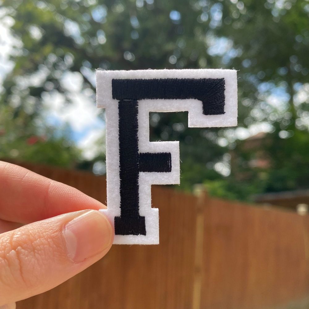 F - Iron On Letter Patch