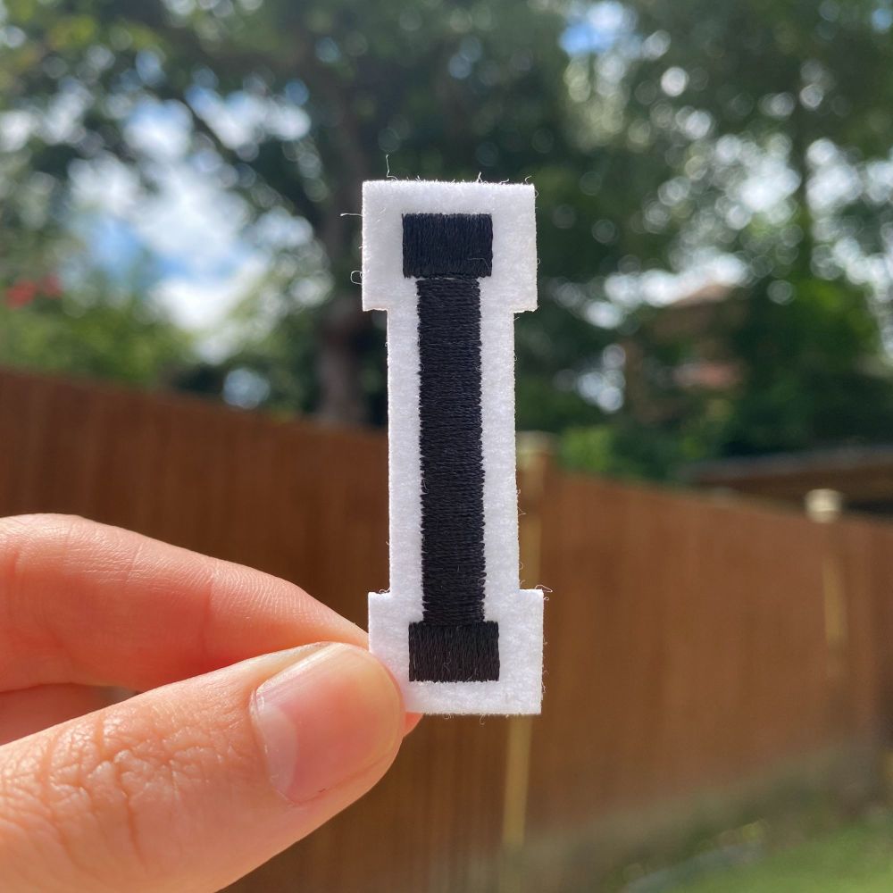 I - Iron On Letter Patch