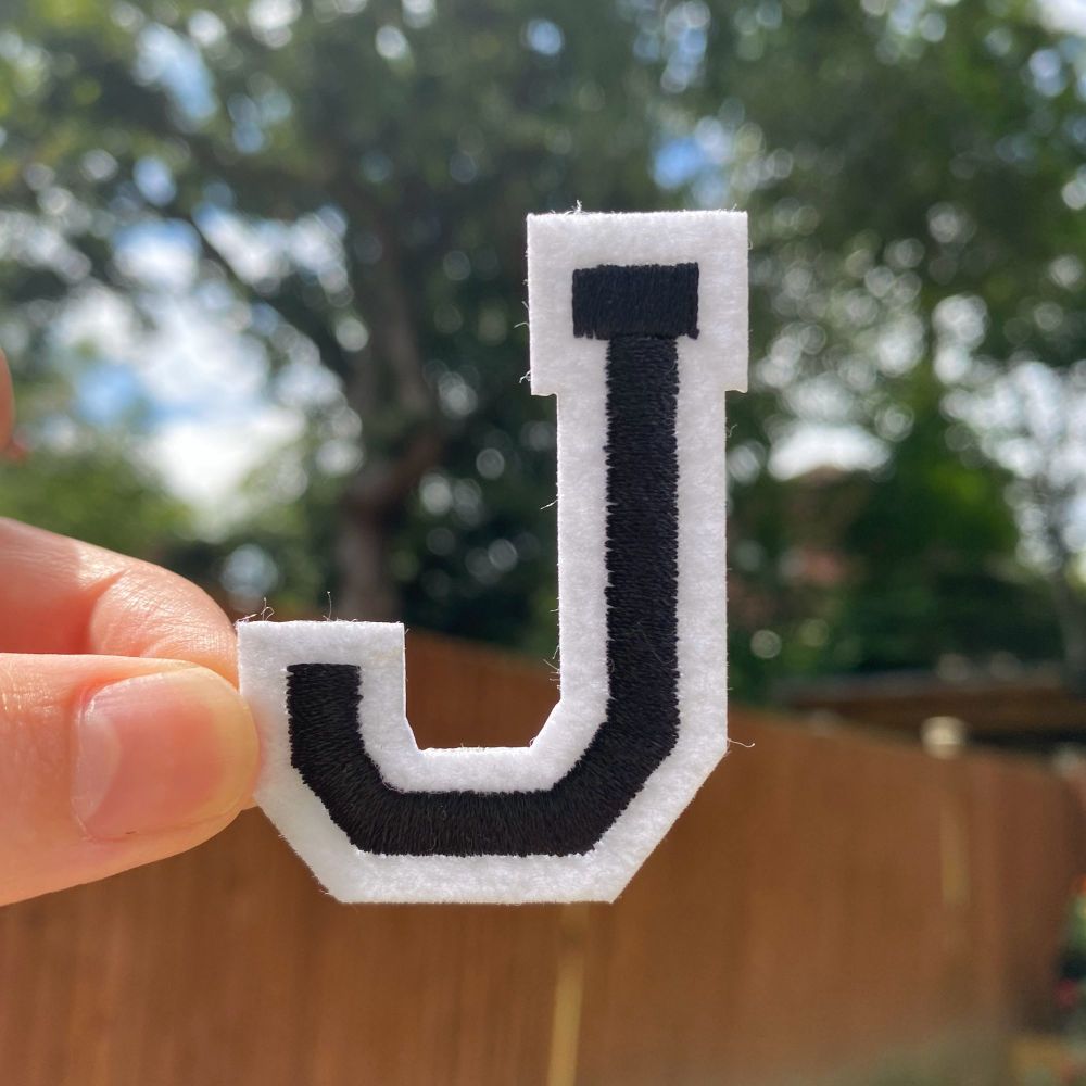 J - Iron On Letter Patch