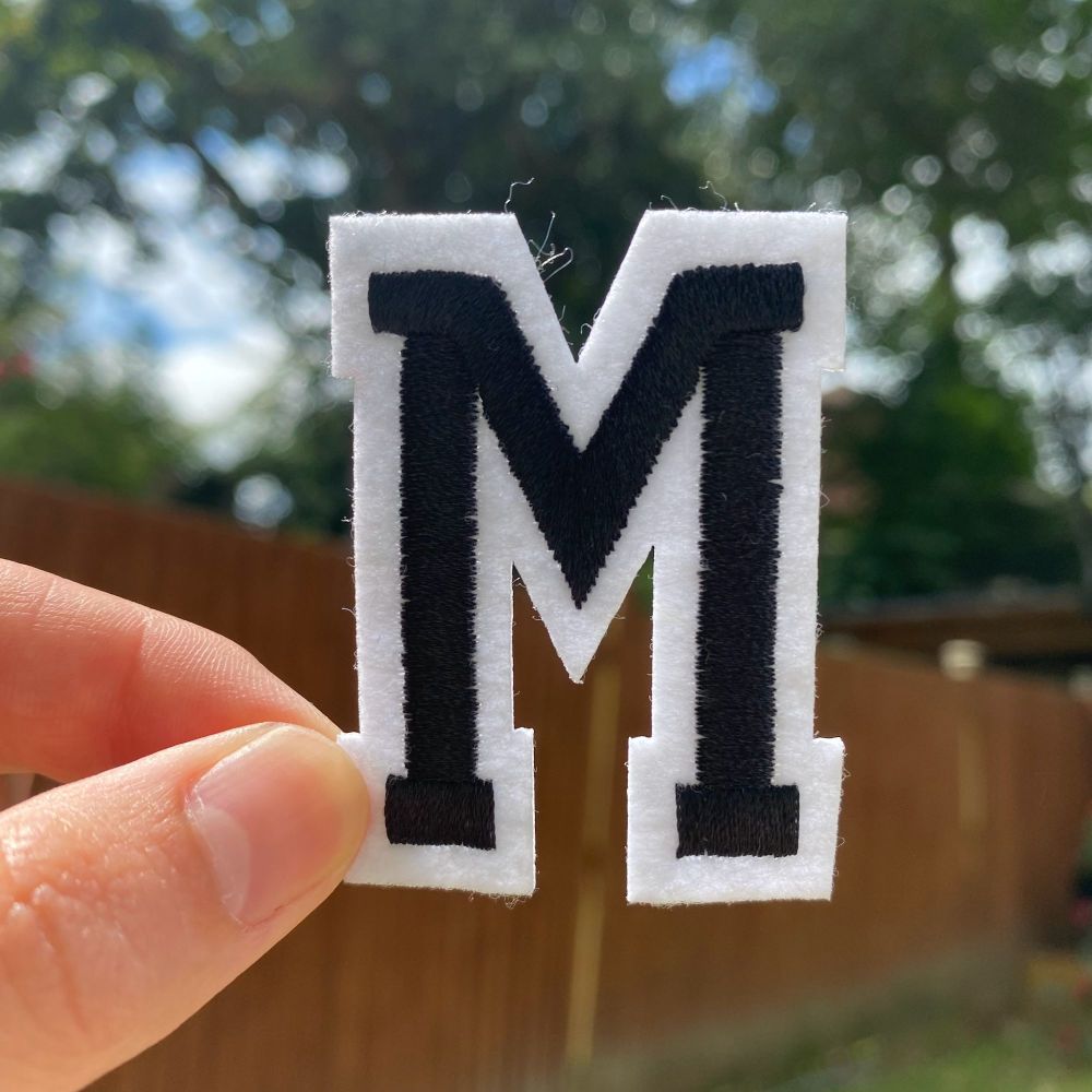 M - Iron On Letter Patch