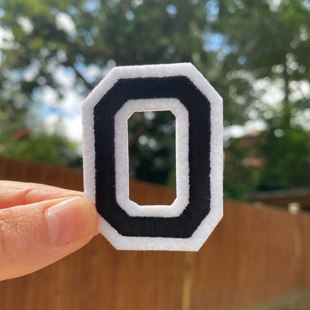 O - Iron On Letter Patch
