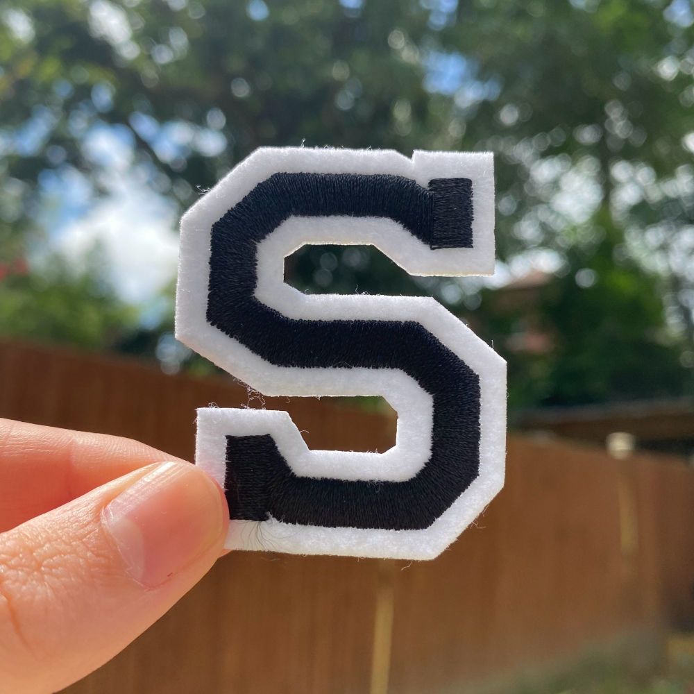 S - Iron On Letter Patch