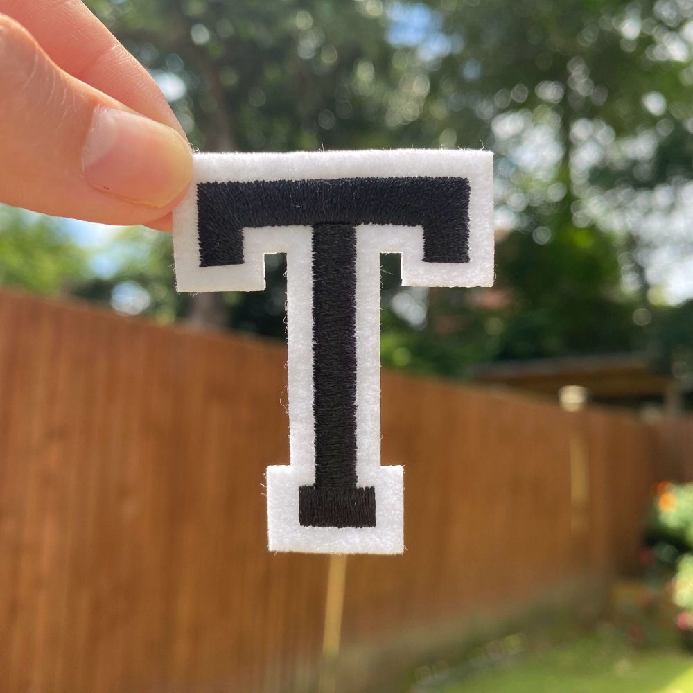 T - Iron On Letter Patch