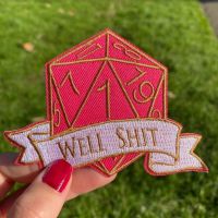D20 'Well Shit' D&D Iron-On Patch