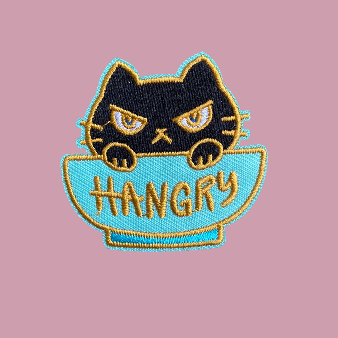 Hangry Cat Iron-On Patch
