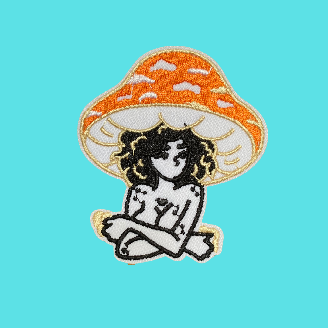 Mushroom Lady Iron-on Patch