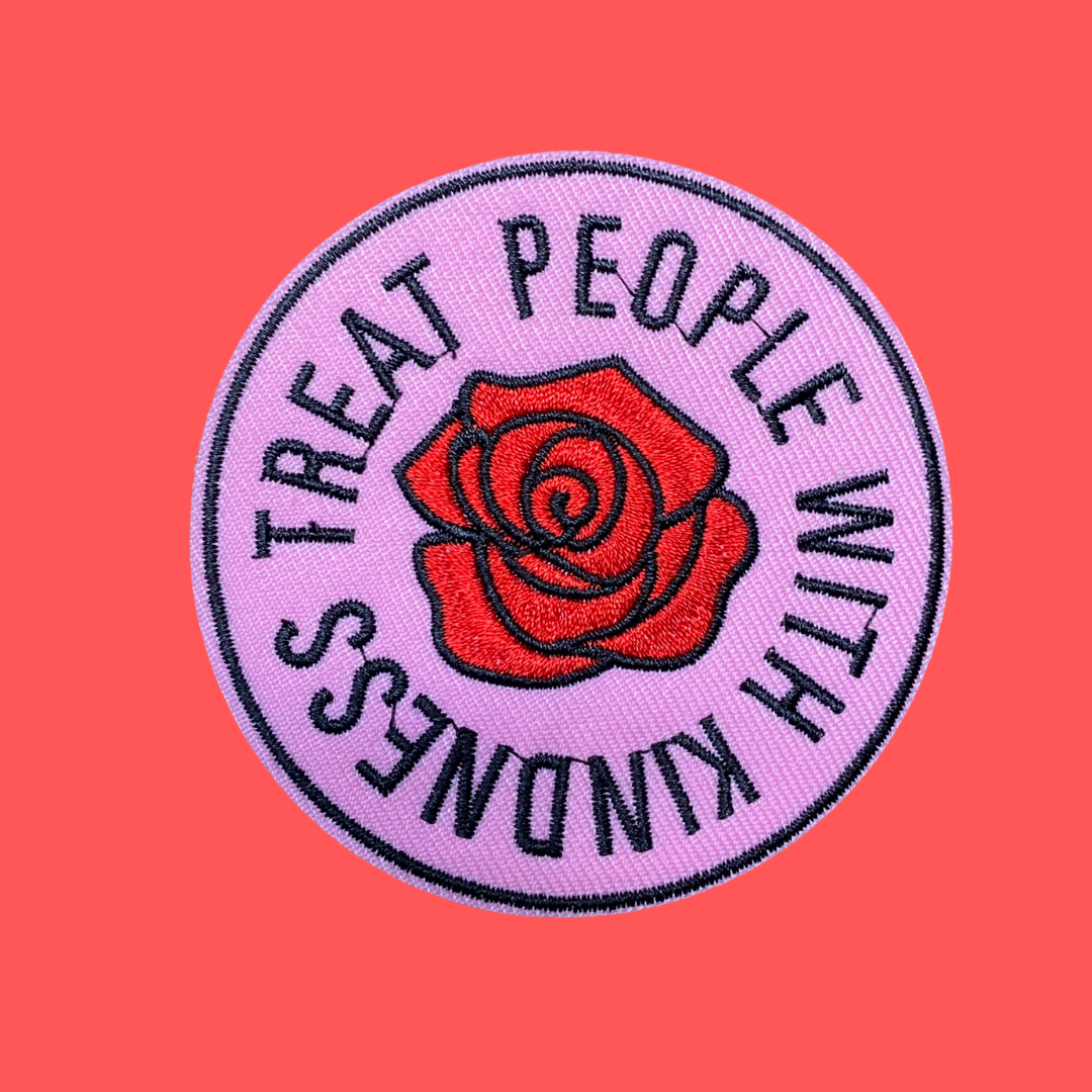 Treat People With Kindness Statement Iron-On Patch