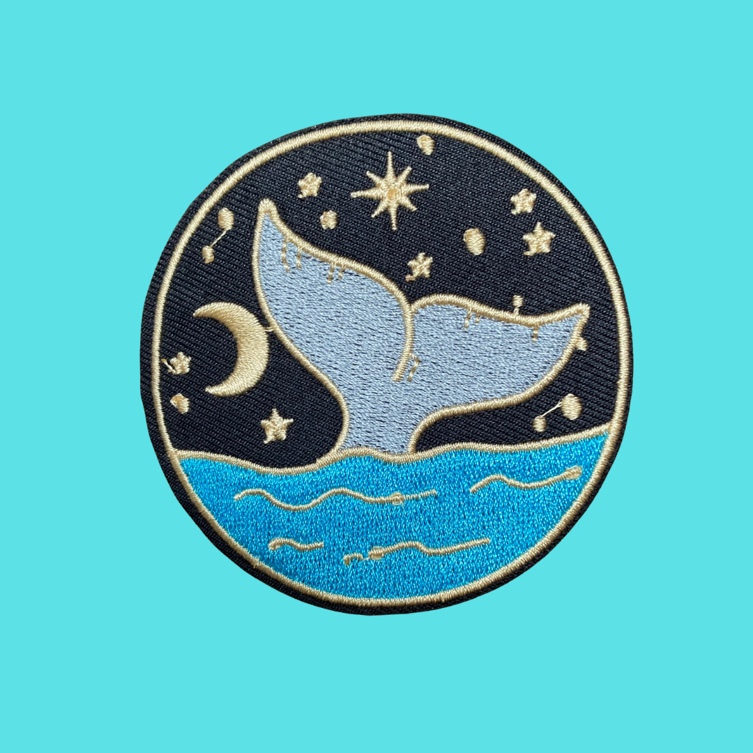 Scenic Whale Iron-On Patch