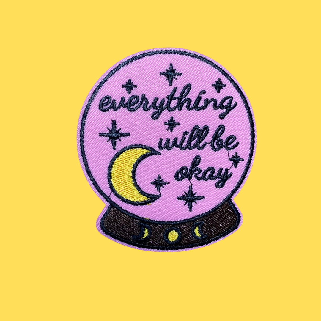 "Everything Will Be Okay" Crystal Ball Iron-On Patch