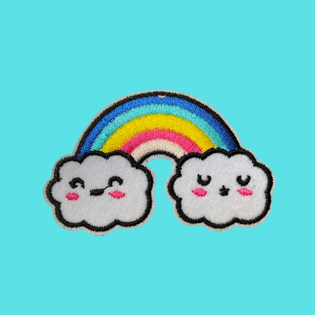 Rainbow Clouds Iron-On Patch