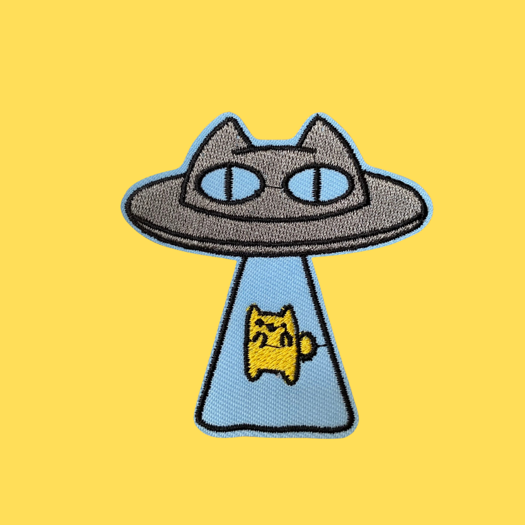 Cat Abduction Iron-On Patch