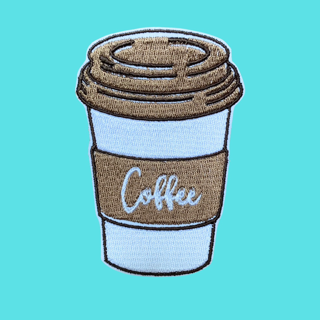 Coffee Cup Iron-On Patch