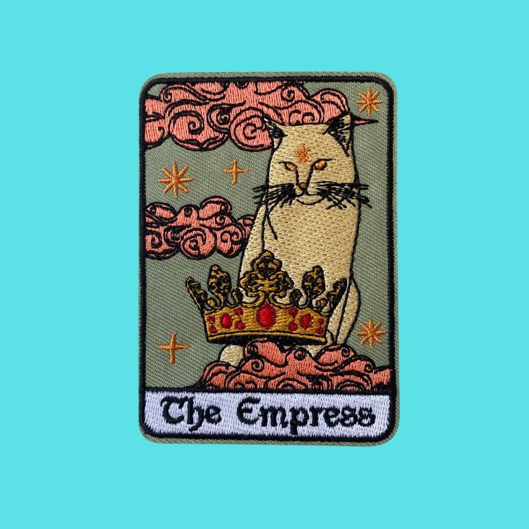 The Empress Cat Tarot Card Iron-On Patch