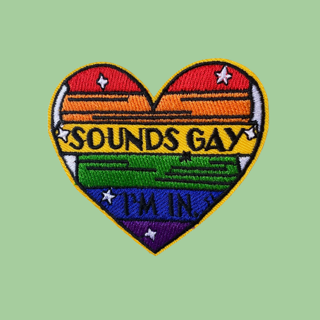 'Gounds Gay, I'm in' Pride Iron-On Patch