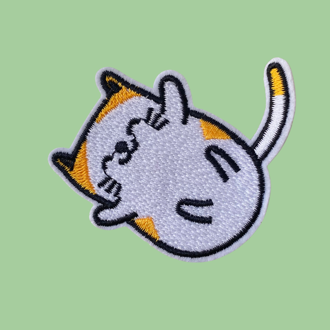 Happy Ginger Cat Iron-On Patch