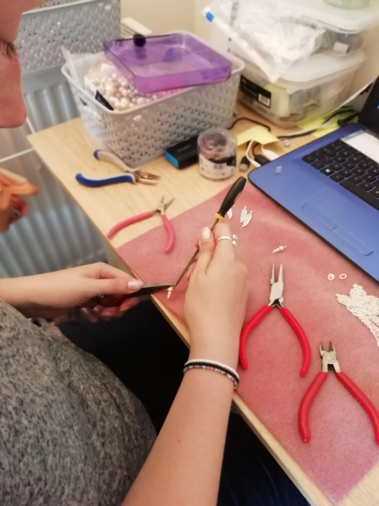 Making beautiful jewellery by hand