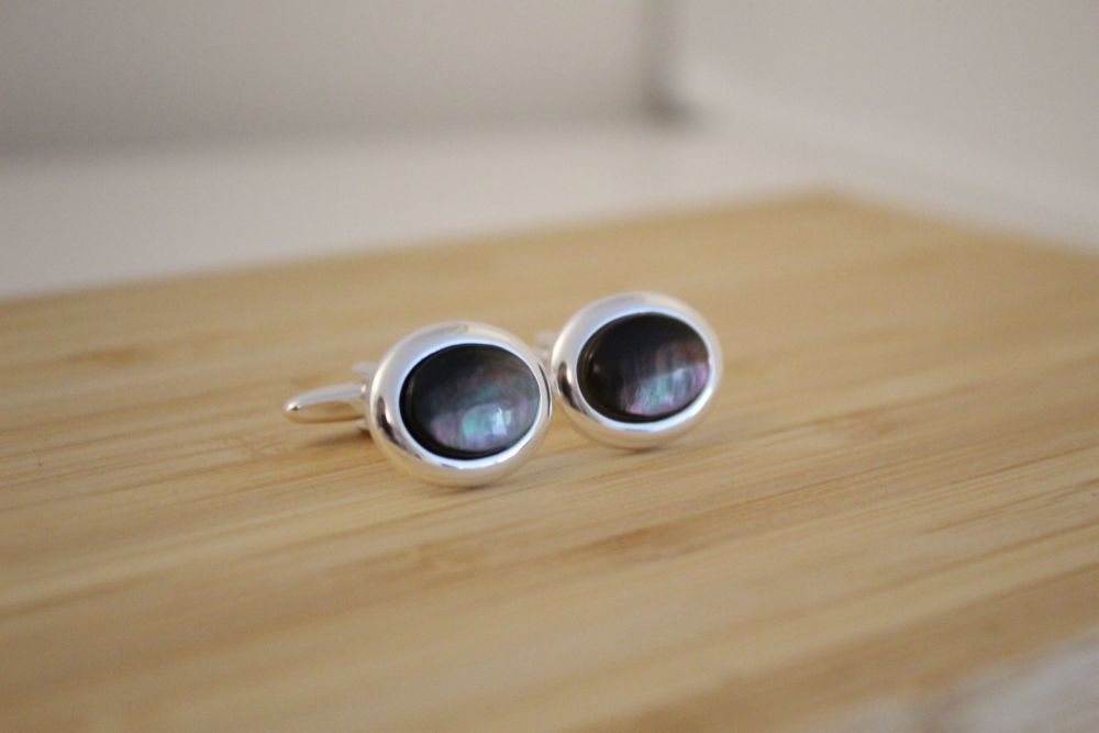 Black Lip Mother of Pearl Cufflinks
