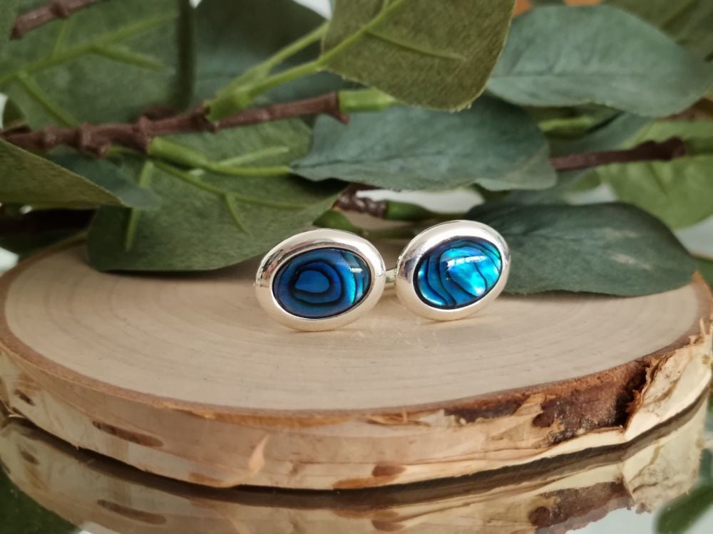 Blue Abalone Cufflinks