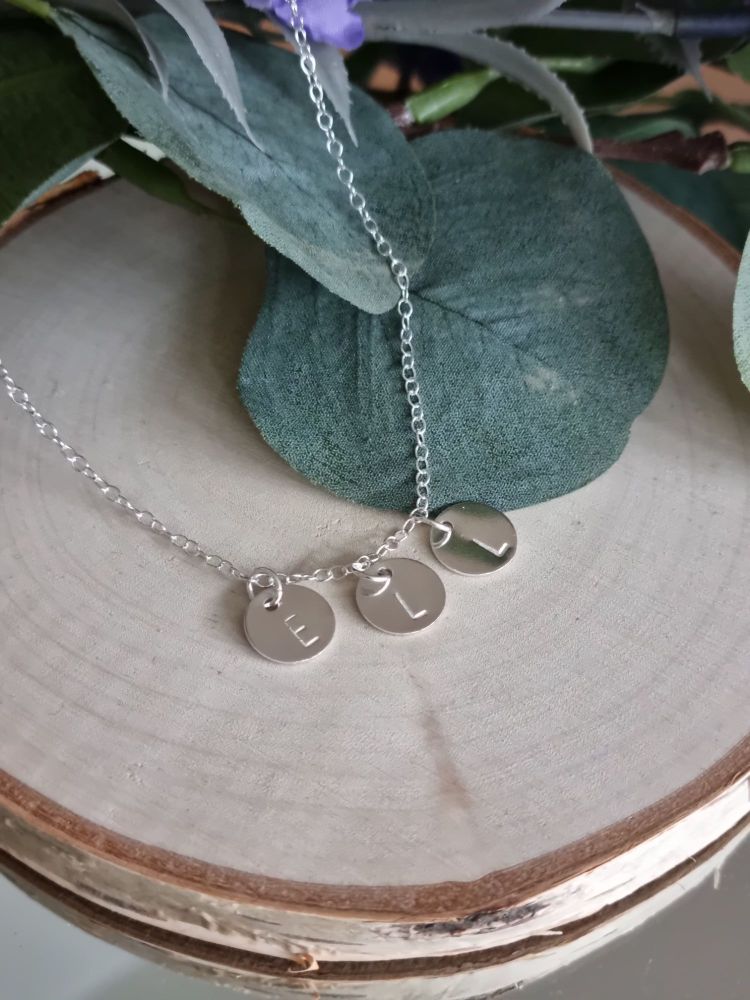 Initial Stamped Necklace